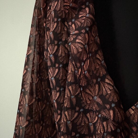 Aritiza Wilfred Louise Wrap Dress Long Sleeve Metallic Size Small - Picture 6 of 9